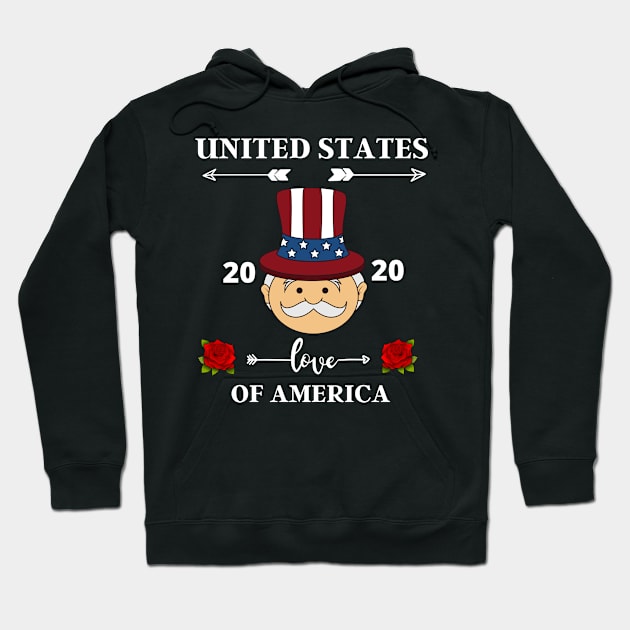 UNITED STATED OF AMERICA Hoodie by Grishman4u